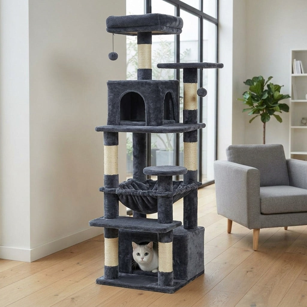 Grand Arbre à Chat 136 cm avec Griffoirs Sisal