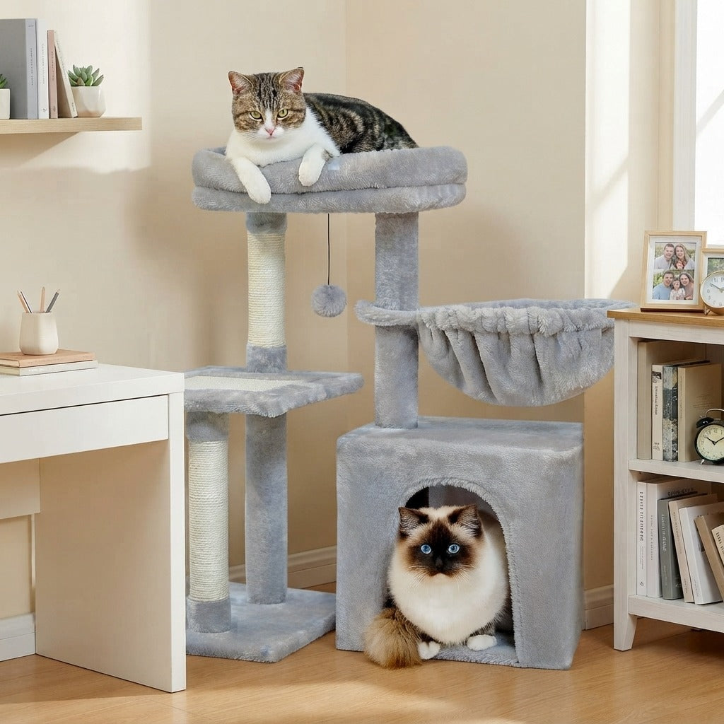 Petit Arbre à Chat 72 cm avec Hamac en situation dans un intérieur