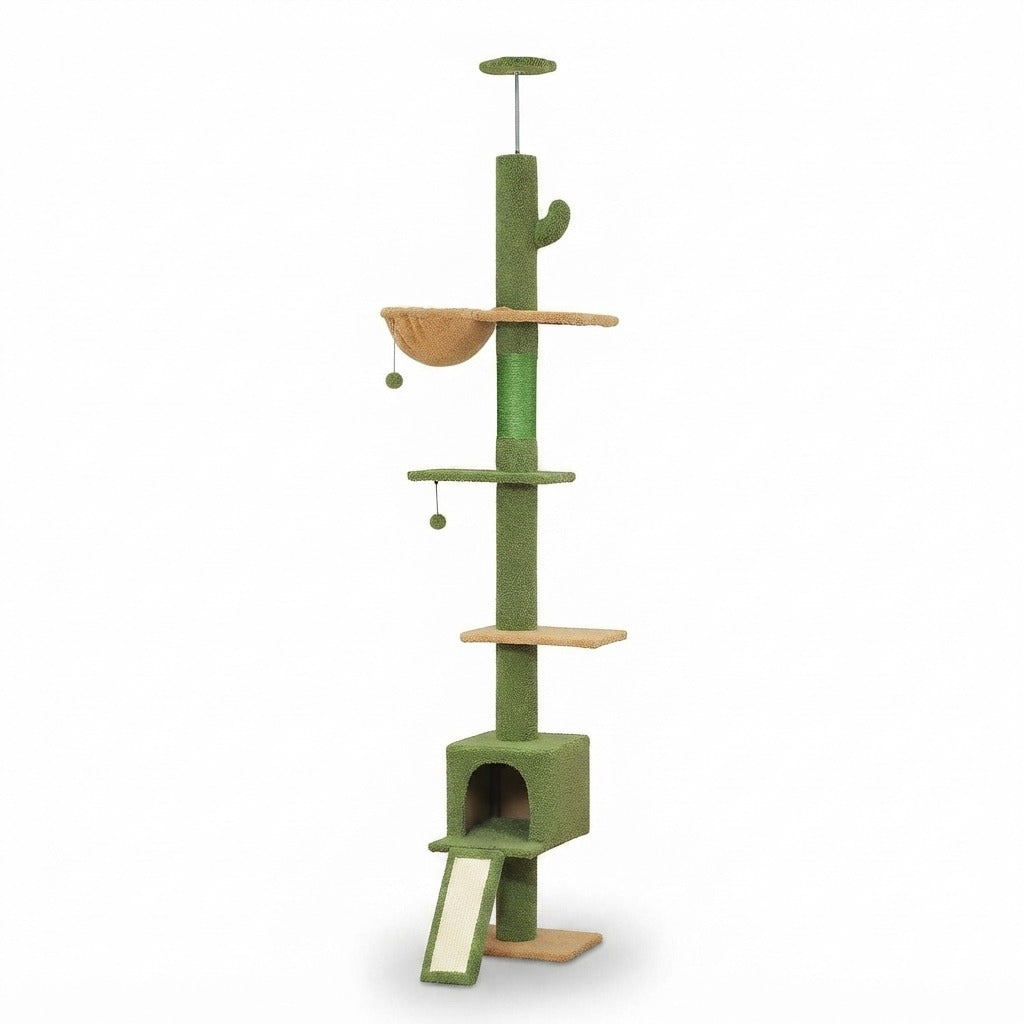 Arbre à Chat Plafond Réglable 210–274 cm, photo sur fond blanc