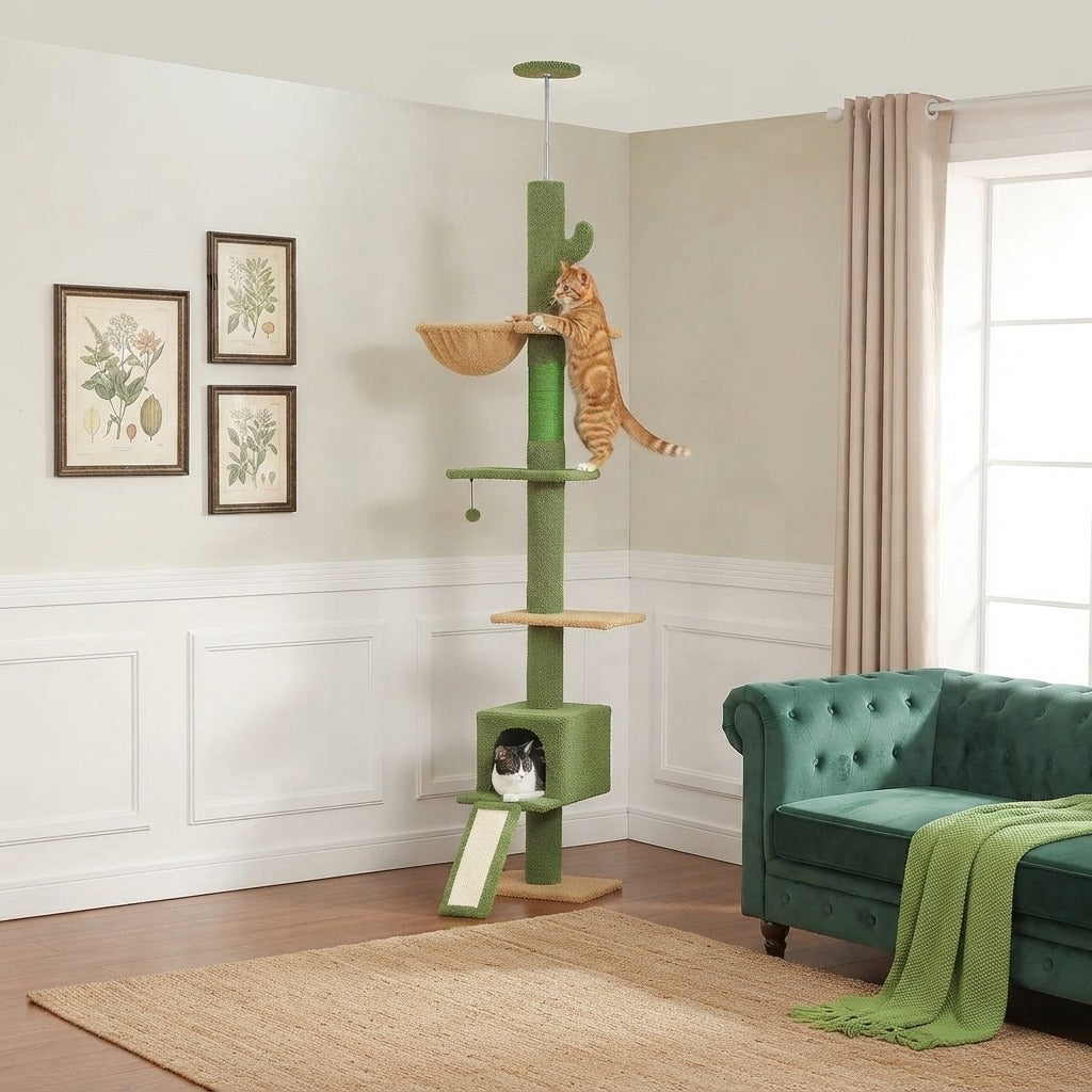 Arbre à Chat Plafond Réglable 210–274 cm en situation dans un intérieur