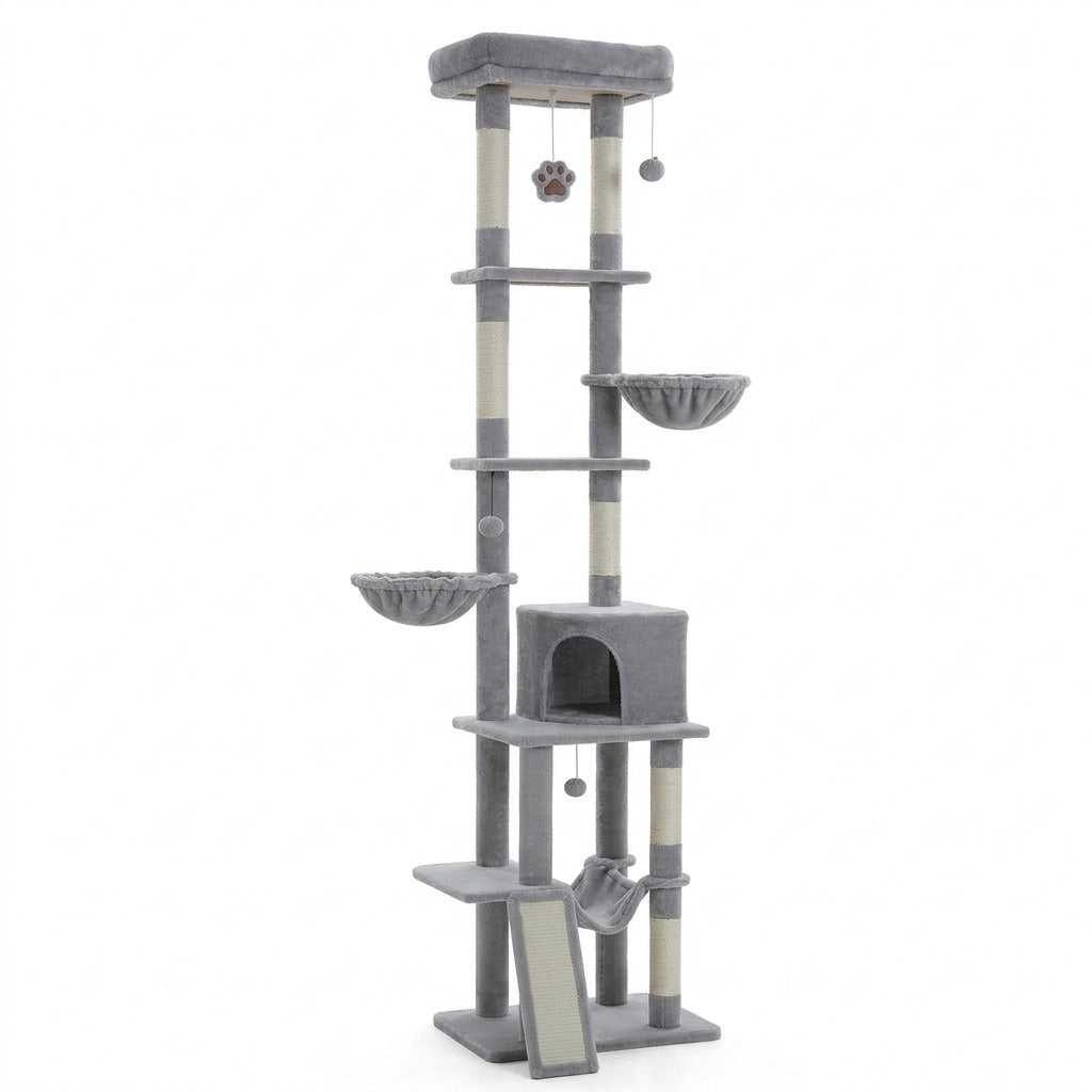 Arbre à Chat Cactus Sol-Plafond 216–285 cm, coloris gris